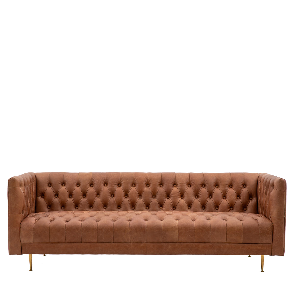 Dalton Antique Brown Leather Sofa from Sessa Interiors - Living room sofa Ireland