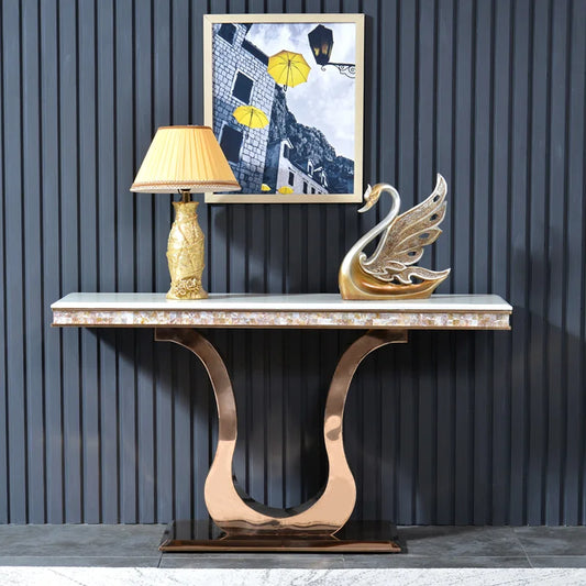 Modern Luxury Marble Console Table – Custom Made Entryway Furniture – alternate view 2