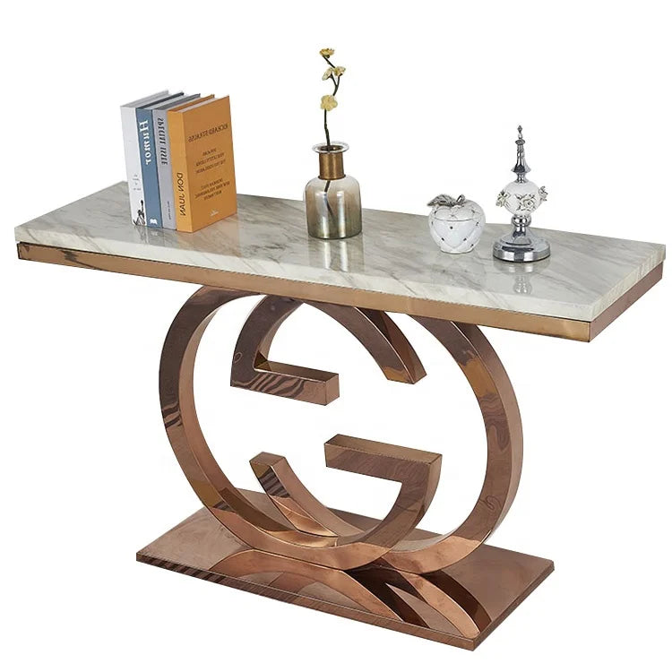Modern Luxury Marble Console Table – Custom Made Entryway Furniture