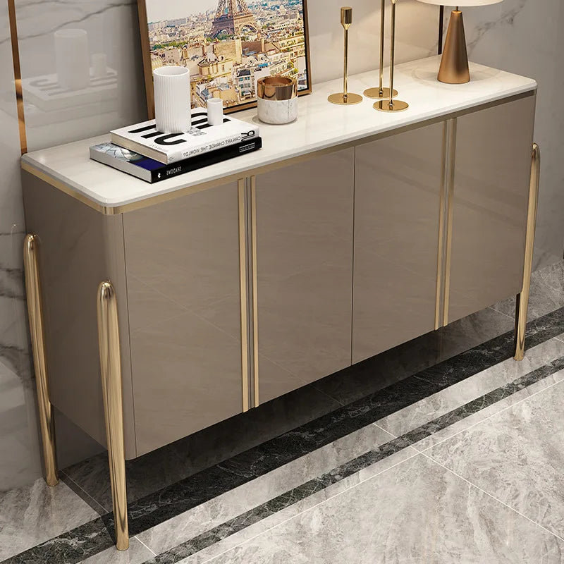 Factory Direct Modern Simple Side Cabinet Unit for Small Apartments - Marble Side Cabinet for Living Room