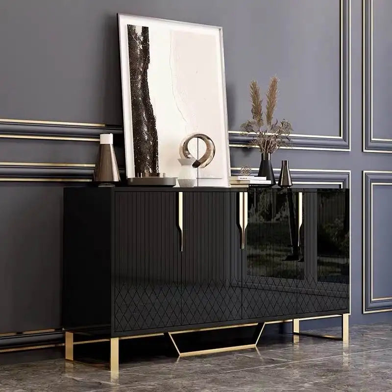 Light Luxury Storage Sideboard with Modern Minimalist Nordic Design, Multifunctional Decorative Side Cabinet for Home and Res