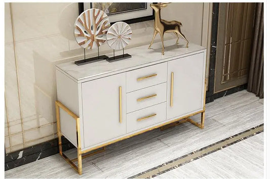 ZQMeal side cabinet featuring a sleek painted finish, ideal for living rooms or dining areas. This multifu – alternate view 2