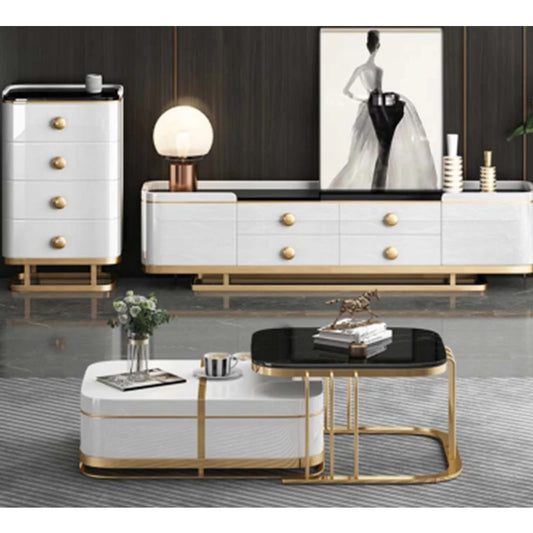 White Elegant Home Entertainment TV Unit – alternate view 2