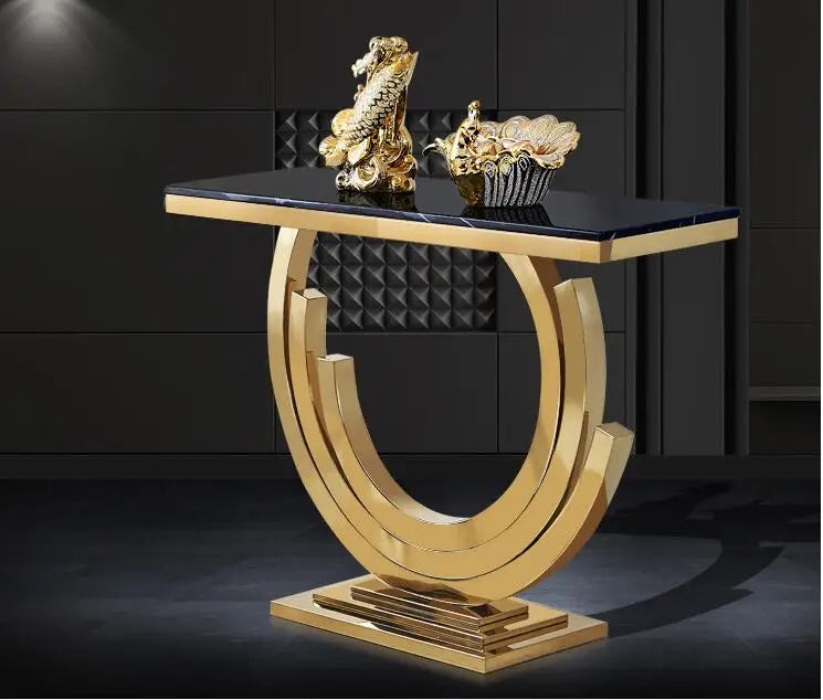 Modern Nordic Marble Console Table – Custom Made Entryway Furniture