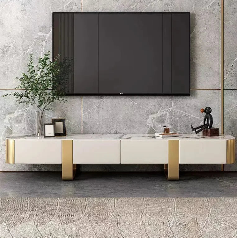 Metal Center Glass Drawer TV Unit
