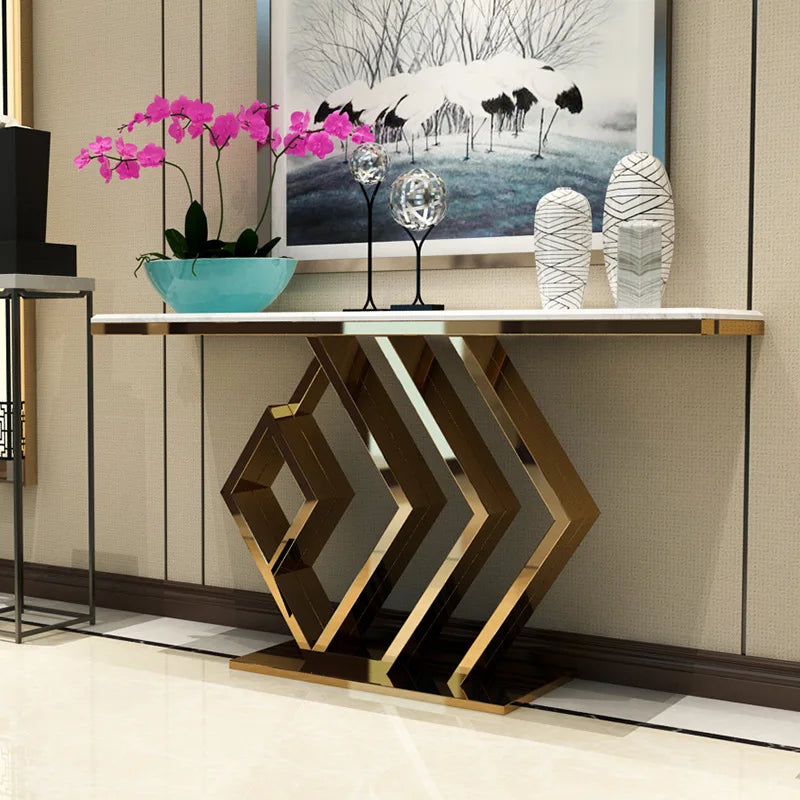Modern Luxury Marble Console Table – Custom Made Entryway Furniture