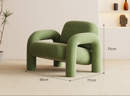 Velvet Cheese Lounge Chair – alternate view 2