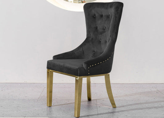 Light Luxury Velvet Dining Chair – Custom Made Dining Chair – alternate view 2