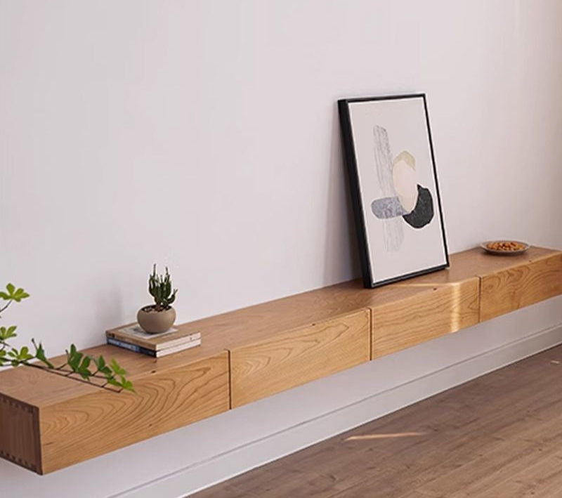 Minimalist Solid Floating Wall Mounted TV Unit