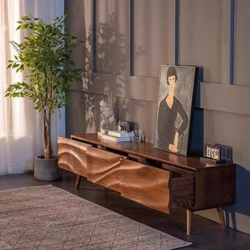 Nordic Wave Solid Designer Wabi TV Unit