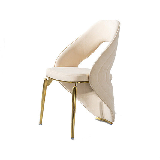 Curved Back Leather-Effect Dining Chair – alternate view 2