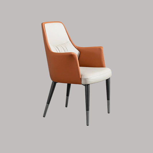 Italian minimalist dining chair home high-end modern simple armrest backrest chair dining room chair – Cus – alternate view 2