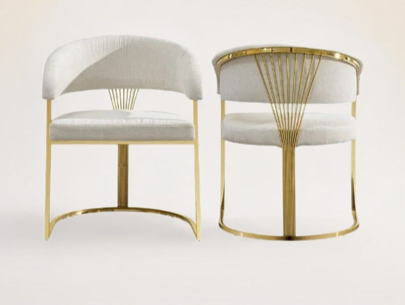 Stainless Steel Upholstered Dining Chair