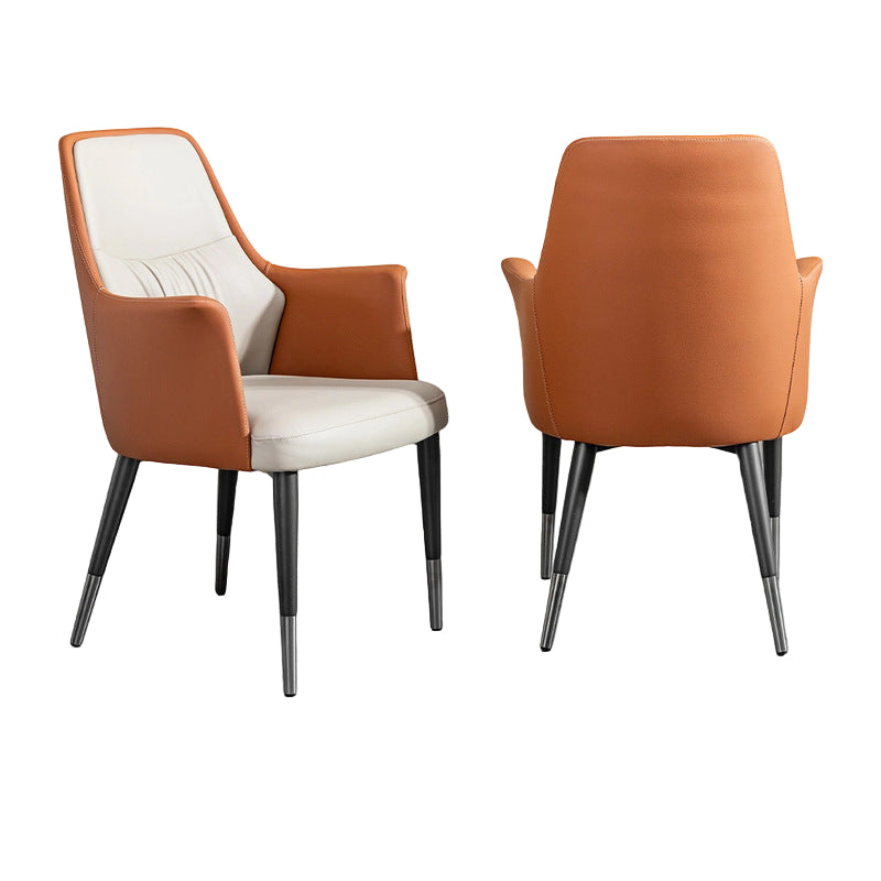 Italian minimalist dining chair home high-end modern simple armrest backrest chair dining room chair – Custom Made Dining Cha