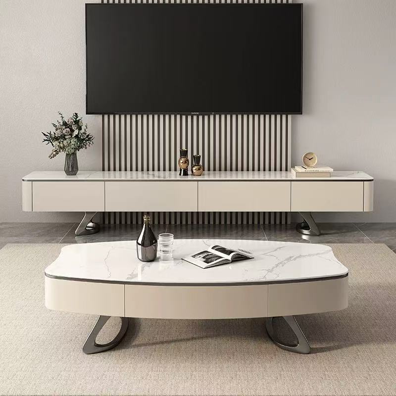 Italian & Rock Plate Designer TV Unit & Coffee Table Set