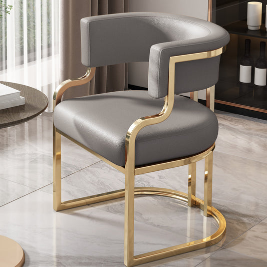 Gold Frame Upholstered Dining Chair with Armrests – alternate view 2