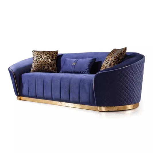 Blue Velvet Luxury Sofa – alternate view 2