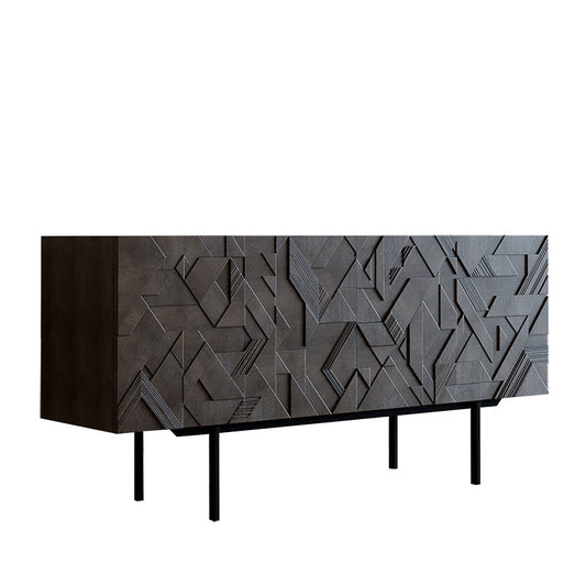 Carved Solid Wabi Sabi For Sideboard Cabinet – alternate view 2