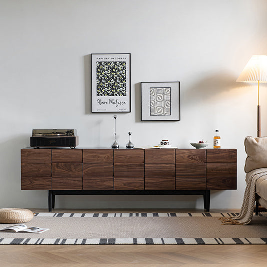 Black Walnut Solid Minimalist Audiovisual TV Unit – alternate view 2