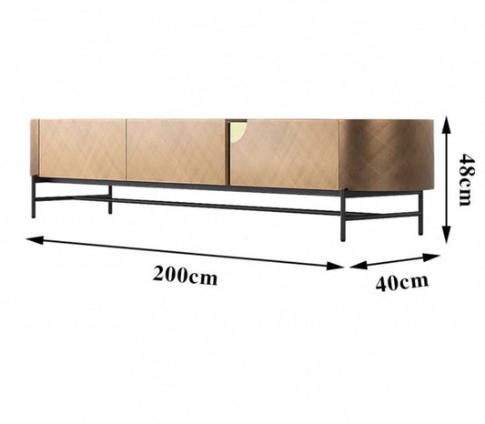 Italian Designer Metal Painted High TV Unit – alternate view 2