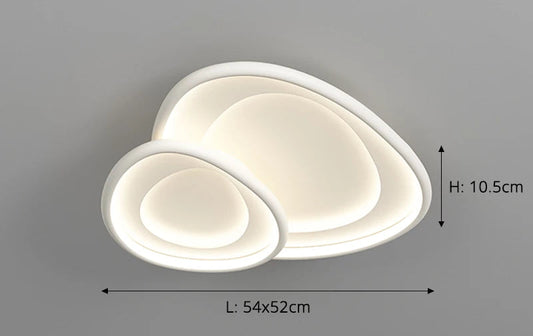 Chrome LED Ceiling Lamp for Living Room & Kitchen – alternate view 2