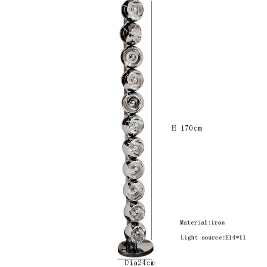 Modern Black Ball Floor Lamp – alternate view 2