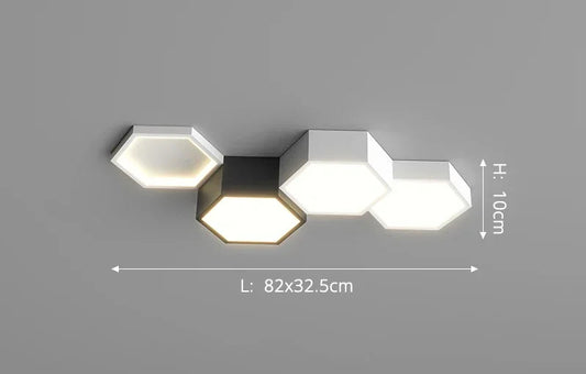 Modern Honeycomb Geometric LED Ceiling Light – alternate view 2