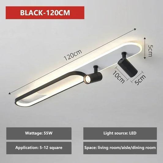 Modern LED Ceiling Light with Adjustable Spotlights – alternate view 2