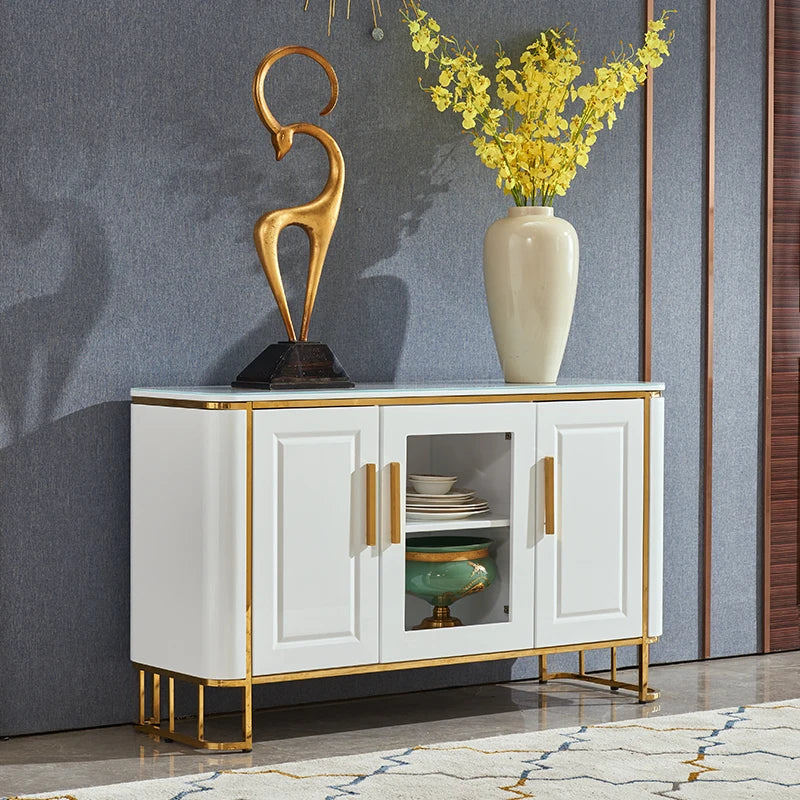Modern Minimalist Low Cabinet Sideboard – Multifunctional Side Cabinet for Home, Living Room