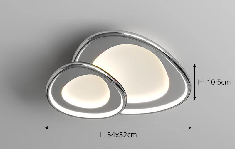Chrome LED Ceiling Lamp for Living Room & Kitchen