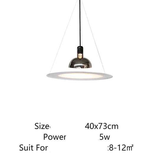 Modern UFO Disc Pendant Light – Minimalist Nordic Ceiling Fixture for Dining & Bar Areas – alternate view 2