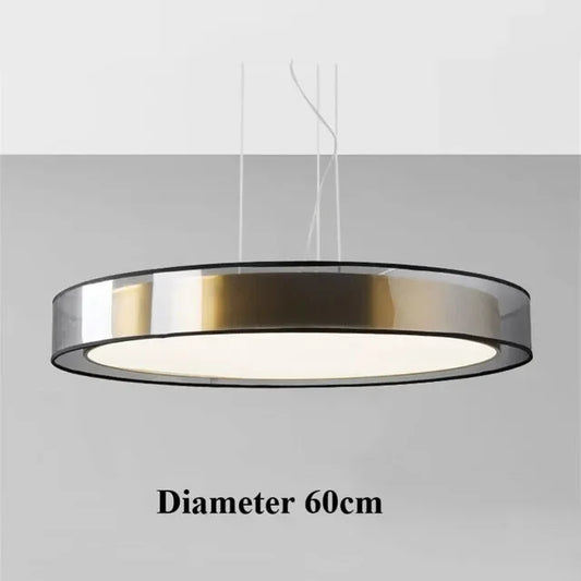 Modern Nordic Brass Ring LED Ceiling Light with Glass Trim – alternate view 2