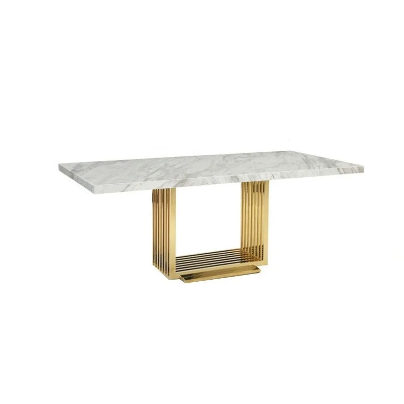 Modern Marble Stainless Steel Console Table – Custom Made Entryway Furniture