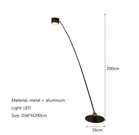 Nordic Minimalist Long Pole Floor Lamp – alternate view 2