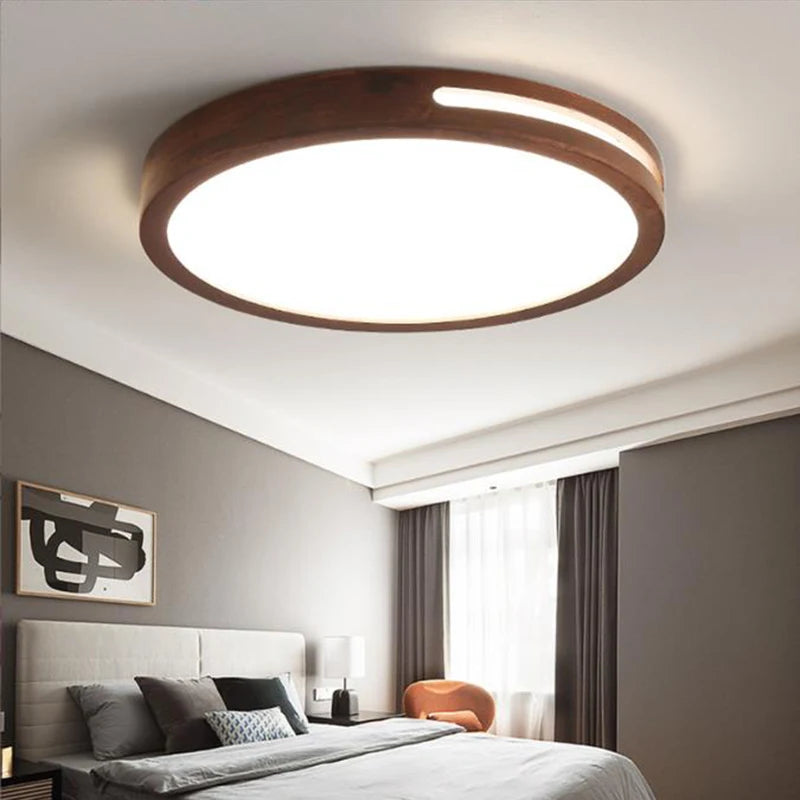 Ultra-Thin Wooden LED Ceiling Light