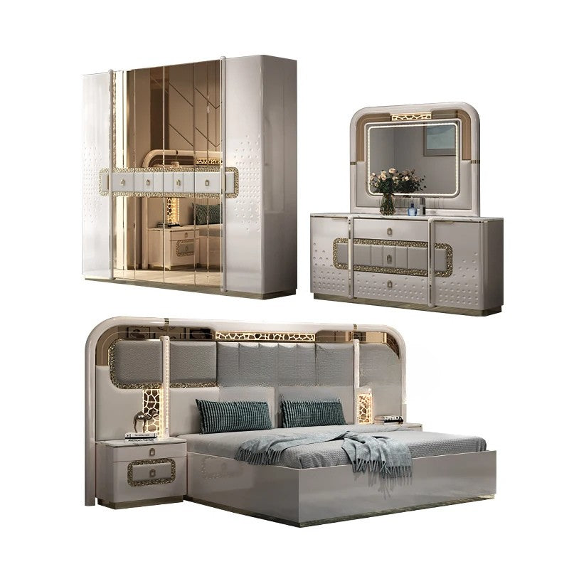 Modern Luxury Wooden Upholstered Bedroom Set – Custom Made Bedroom Furniture