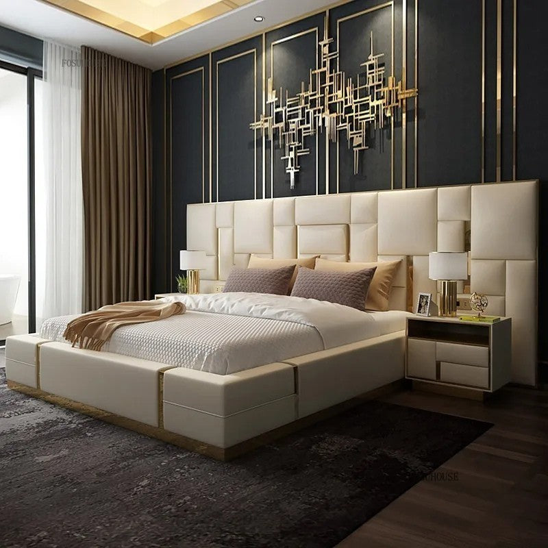 Custom Leather Bedroom Set – Made to Order