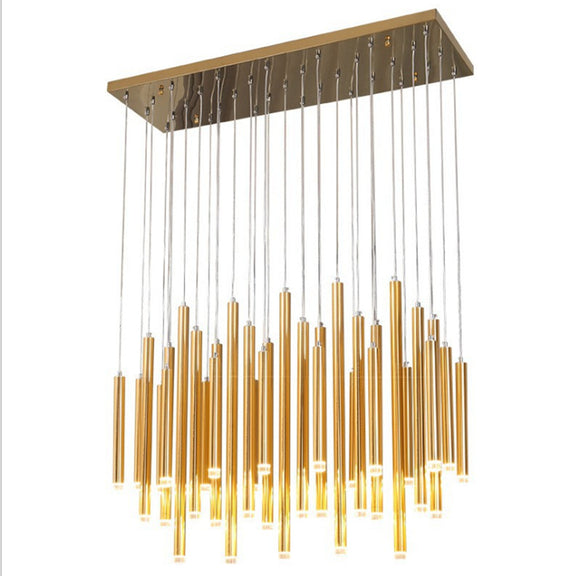 Luxury gold multi-pendant chandelier for dining room