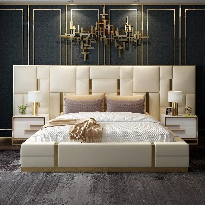 Custom Leather Bedroom Set – Made to Order