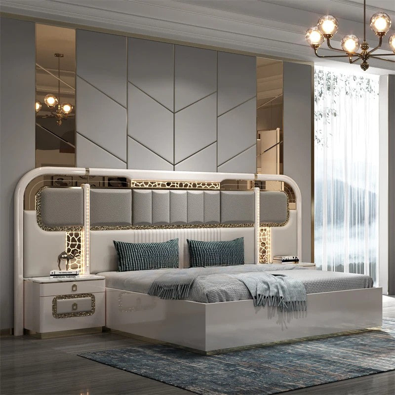 Modern Luxury Wooden Upholstered Bedroom Set – Custom Made Bedroom Furniture