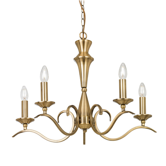 Kora 5 Pendant Light - Antique Brass from SSS Home Needs - Pendant lighting Ireland