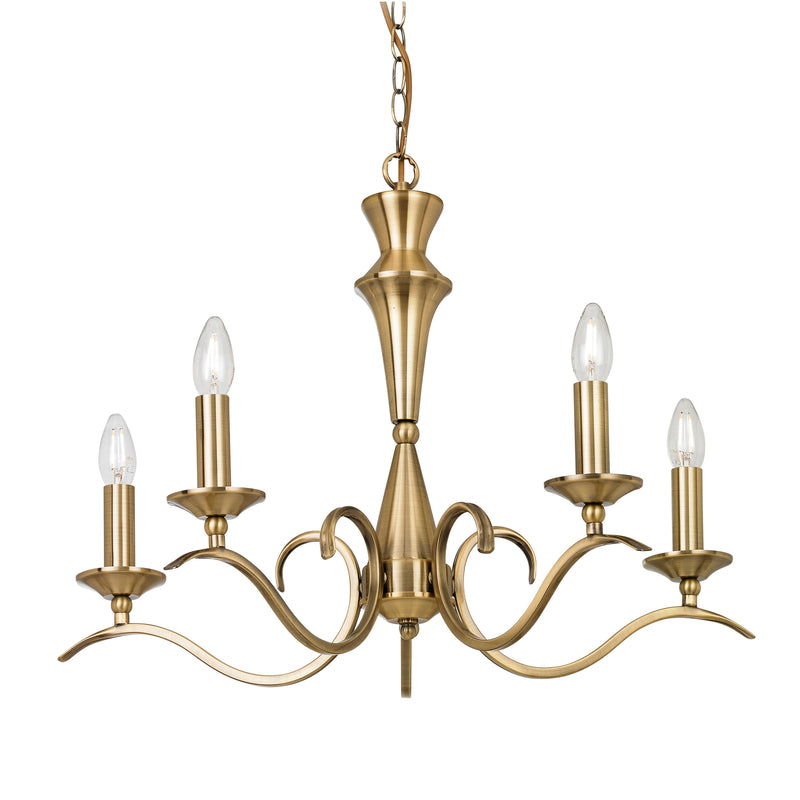 Kora 5 Pendant Light - Antique Brass from SSS Home Needs - Pendant lighting Ireland