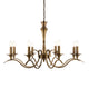 Kora 8 Pendant Light - Antique Brass from SSS Home Needs - Pendant lighting Ireland