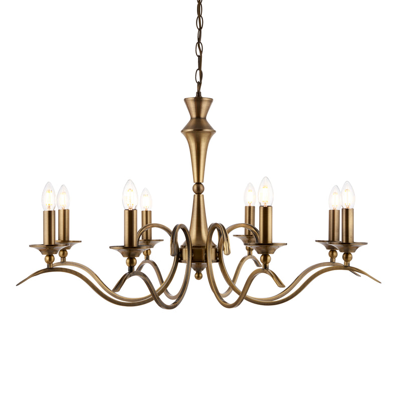 Kora 8 Pendant Light - Antique Brass from SSS Home Needs - Pendant lighting Ireland