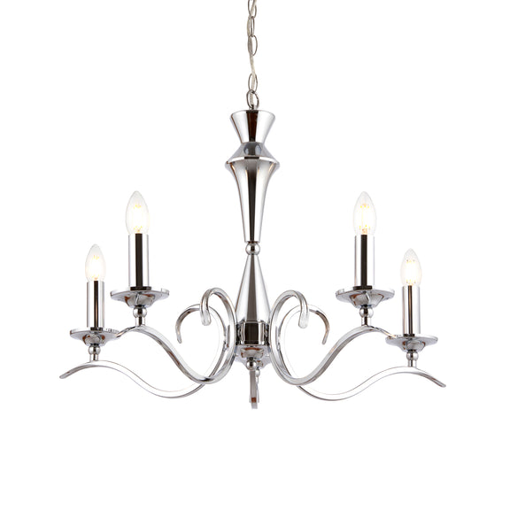 Kora 5 Pendant Light - Chrome from SSS Home Needs - Pendant lighting Ireland