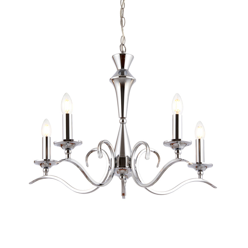 Kora 5 Pendant Light - Chrome from SSS Home Needs - Pendant lighting Ireland