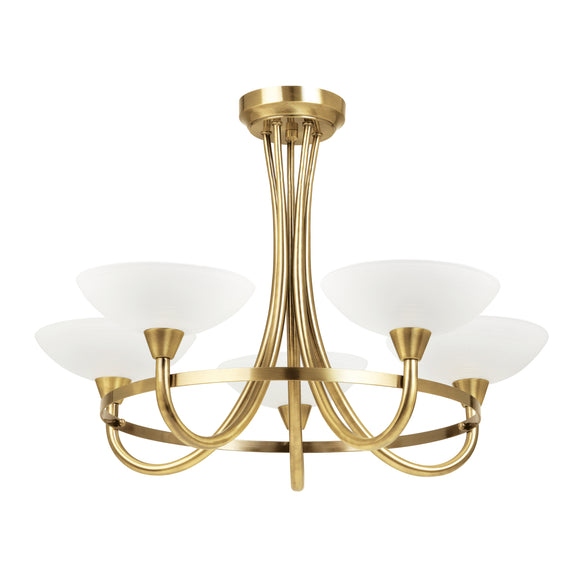 Cagney 5 Ceiling Lamp - Antique Brass from SSS Home Needs - Ceiling lighting Ireland