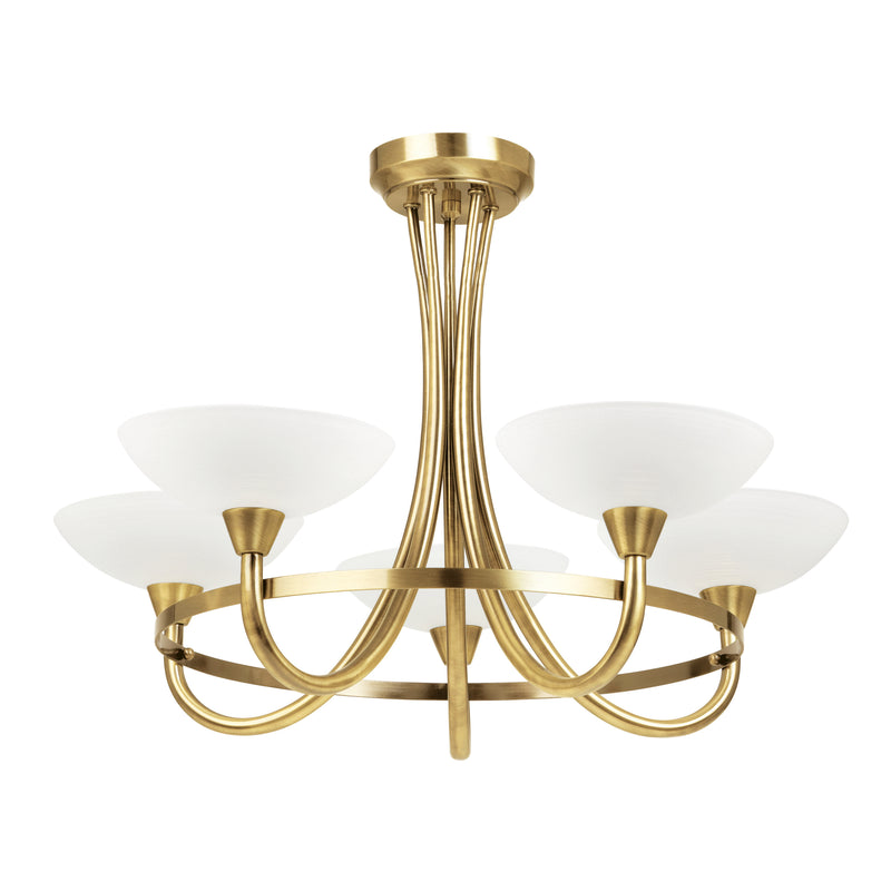 Cagney 5 Ceiling Lamp - Antique Brass from SSS Home Needs - Ceiling lighting Ireland