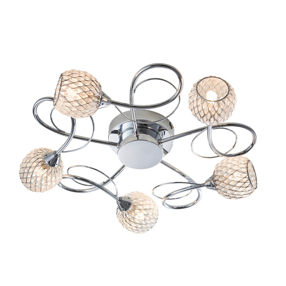 Aherne 5 Ceiling Lamp - Chrome from SSS Home Needs - Ceiling lighting Ireland
