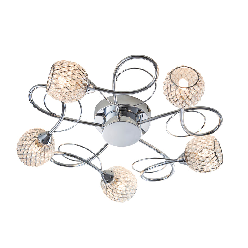 Aherne 5 Ceiling Lamp - Chrome from SSS Home Needs - Ceiling lighting Ireland